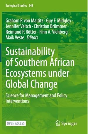 Seller image for Sustainability of Southern African Ecosystems under Global Change : Science for Management and Policy Interventions for sale by AHA-BUCH GmbH