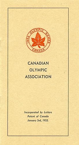 Imagen del vendedor de Canadian Olympic Association 1952 Olympic Games booklet a la venta por Attic Books (ABAC, ILAB)