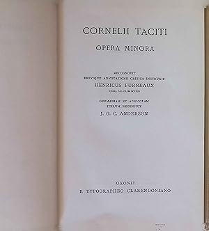 Bild des Verkufers fr Cornelii Taciti Opera Minora. zum Verkauf von books4less (Versandantiquariat Petra Gros GmbH & Co. KG)