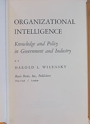 Immagine del venditore per Organizational Intelligence: Knowledge and Policy in Government and Industry venduto da books4less (Versandantiquariat Petra Gros GmbH & Co. KG)