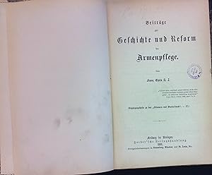 Bild des Verkufers fr Beitrge zur Geschichte und Reform der Armenpflege Ergnzungshefte zu den "Stimmen aus Maria-Laach"; 17 zum Verkauf von books4less (Versandantiquariat Petra Gros GmbH & Co. KG)