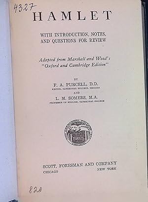 Bild des Verkufers fr Hamlet with Introduction, Notes, and Questions for Review zum Verkauf von books4less (Versandantiquariat Petra Gros GmbH & Co. KG)