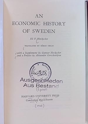 Immagine del venditore per An Economic History of Sweden venduto da books4less (Versandantiquariat Petra Gros GmbH & Co. KG)