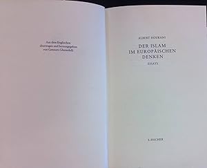 Seller image for Der Islam im europischen Denken: Essays. for sale by books4less (Versandantiquariat Petra Gros GmbH & Co. KG)