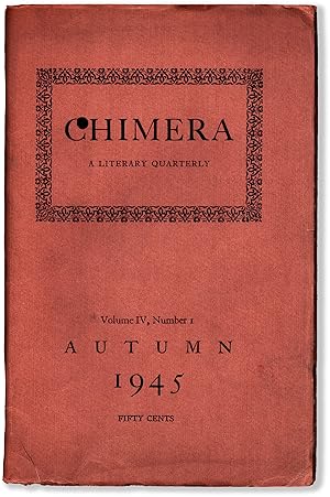 Seller image for CHIMERA: Vol. 4, No. 1 A Literary Quarterly for sale by Lorne Bair Rare Books, ABAA