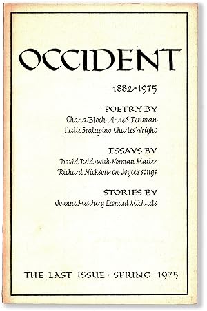 Seller image for Occident, the Last Issue for sale by Lorne Bair Rare Books, ABAA