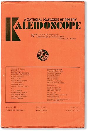 Imagen del vendedor de KALEIDOSCOPE: Vol. II, No. 1 A National Magazine of Poetry a la venta por Lorne Bair Rare Books, ABAA