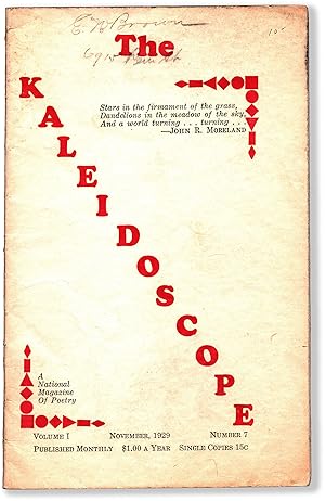 Seller image for KALEIDOSCOPE: Vol. I, No. 7 A National Magazine of Poetry for sale by Lorne Bair Rare Books, ABAA
