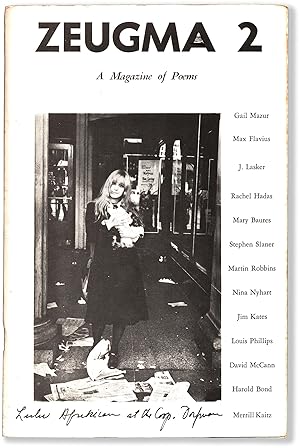 Imagen del vendedor de Zeugma 2. A Magazine of Poems a la venta por Lorne Bair Rare Books, ABAA