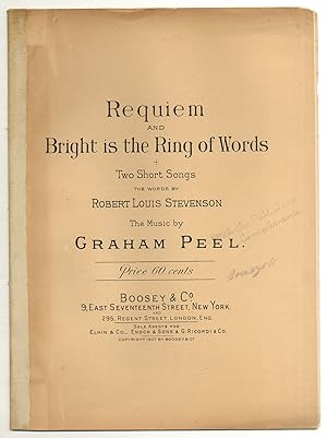 Bild des Verkufers fr [Sheet music]: Requiem and Bright is the Ring of Words: Two Short Songs zum Verkauf von Between the Covers-Rare Books, Inc. ABAA
