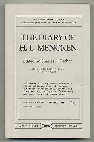 Seller image for The Diary of H.L. Mencken for sale by Between the Covers-Rare Books, Inc. ABAA