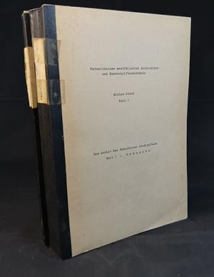 Das Archiv des Paderborner Studienfonds. - [Teil 1 und Teil 2. Zwei Bände].