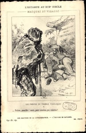 Künstler Ansichtskarte / Postkarte Gavarni, Druckgrafik im 19. Jahrhundert, Meister der Lithographie