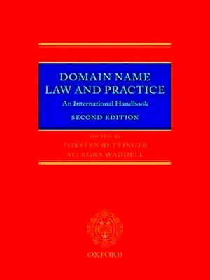 Immagine del venditore per Domain Name Law and Practice venduto da Collectors' Bookstore