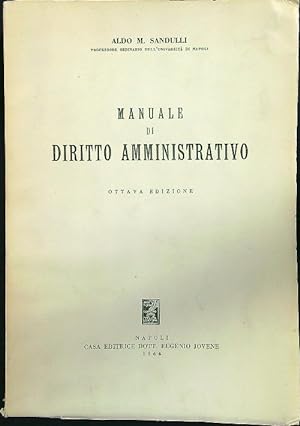 Bild des Verkufers fr Manuale di diritto amministrativo zum Verkauf von Librodifaccia