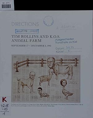 Bild des Verkufers fr Tim Rollins and K.O.S. Animal Farm. September 17 - December 6, 1992 zum Verkauf von Antiquariat Bookfarm