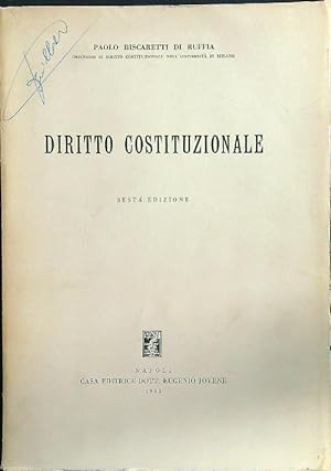 Bild des Verkufers fr Diritto costituzionale zum Verkauf von Librodifaccia
