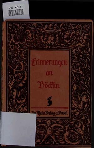 Image du vendeur pour Erinnerungen an Bcklin. mis en vente par Antiquariat Bookfarm