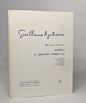 Seller image for Revue des lettres modernes n276-279 Guillaume apollinaire - mthodes et approche critiques for sale by crealivres