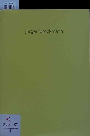 Bild des Verkufers fr Jrgen Brockmann. zum Verkauf von Antiquariat Bookfarm