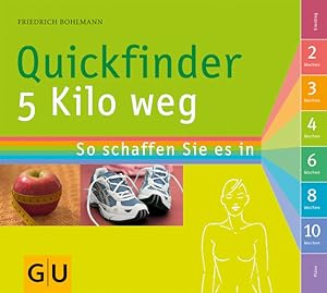 Bild des Verkufers fr Quickfinder 5 Kilo weg (GU Quickfinder Krper, Geist & Seele) diety na: 2 tygodnie, 3 tygodnie, 4 tygodnie, 6 tygodni, 8 tygodni, 10 tygodni ; dla aktywnych i leniwych zum Verkauf von Antiquariat Buchhandel Daniel Viertel