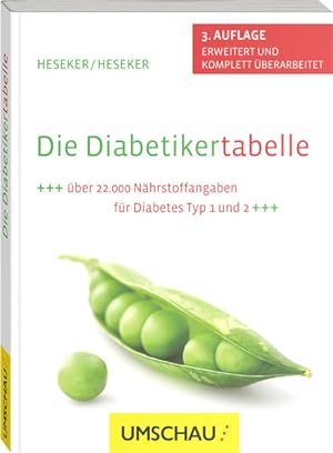 Seller image for Die Diabetikertabelle : [ber 22.000 Nhrstoffangaben fr Diabetes Typ 1 und 2] Helmut Heseker ; Beate Heseker for sale by Antiquariat Buchhandel Daniel Viertel