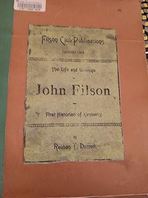 Seller image for Life and Writings of Filson First Historian of Kentucky for sale by Fantastic Book Discoveries