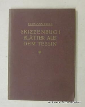 Bild des Verkufers fr Skizzenbuch. Bltter aus dem Tessin. 32 Handzeichnungen. Vorwort von G. Motta. Zrich, Polygraphisches Institut, 1919. 30 S., 1 Bl. Register und 32 Tafeln mit Gebudeansichten. Orig.-Brosch; gering aufgehellt. zum Verkauf von Jrgen Patzer