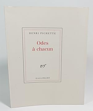 Imagen del vendedor de Odes  chacun a la venta por Librairie L'Autre sommeil