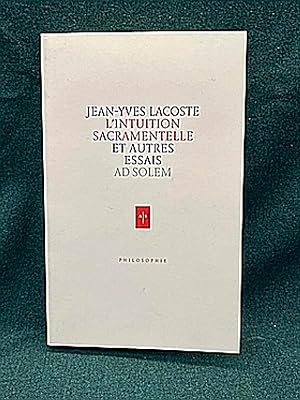 Immagine del venditore per L'Intuition sacramentelle et autres essais. venduto da Librairie Pierre BRUNET