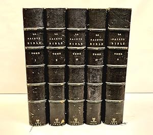 Seller image for La Sainte Bible. Traduite sur le latin de la Vulgate par Lemaistre de Sacy pour l'Ancien Testament et par le P. Lallemant pour le Nouveau Testament. Accompagne de nombreuses notes explicatives par M. l'abb Delaunay. for sale by Librairie Pierre BRUNET