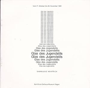 Seller image for Das Glas des Jugendstils. Sammlung Hentrich for sale by Versandantiquariat Karin Dykes
