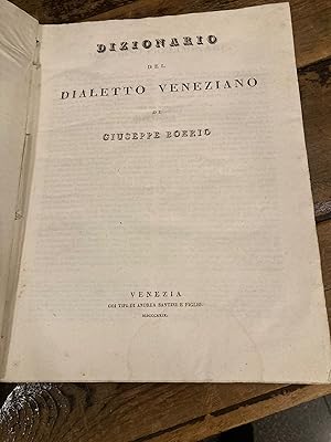 Image du vendeur pour Dizionario del dialetto veneziano mis en vente par Gilibert Libreria Antiquaria (ILAB)