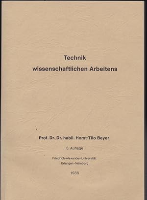 Seller image for Technik des wissenschaftlichen Arbeitens for sale by Versandantiquariat Karin Dykes
