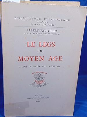 Immagine del venditore per Le legs du moyen age.Etudes de Litterature Medievale venduto da librairie le vieux livre