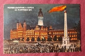 Ansichtskarte AK Festbeleuchtung in Leipzig am 18. Oktober 1913 (Zur Weihe des Völkerschlachtdenk...