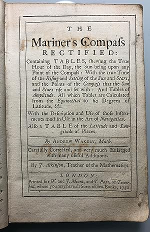 Seller image for The mariner's Compass Rectified: containing tables. for sale by Boza & O'shee - Rare Books