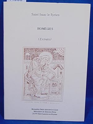 Imagen del vendedor de Homlies (extraits) a la venta por librairie le vieux livre