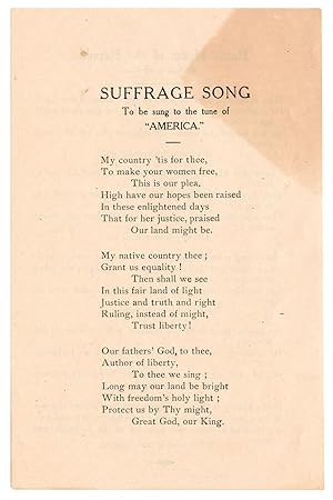 Suffrage Song; Battle Hymn of the Republic