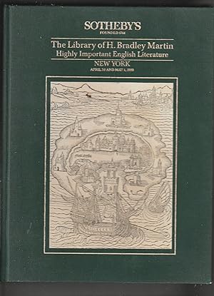 The Library of H. Bradley Martin, Highly Important English Literature; New York April 30 & May 1,...
