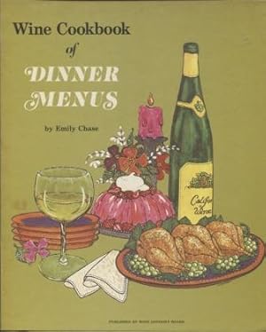 Bild des Verkufers fr Wine Cookbook of Dinner Menus zum Verkauf von E Ridge Fine Books