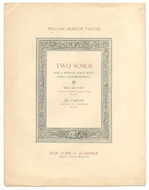 Bild des Verkufers fr [Sheet music]: The Vagabond zum Verkauf von Between the Covers-Rare Books, Inc. ABAA