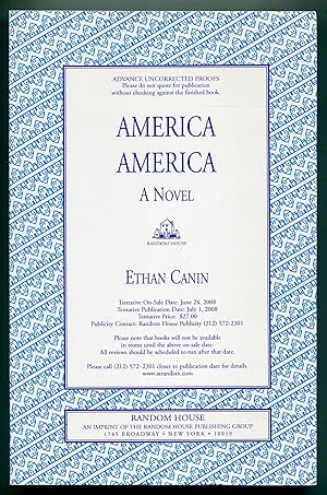 Seller image for America America: A Novel for sale by Between the Covers-Rare Books, Inc. ABAA