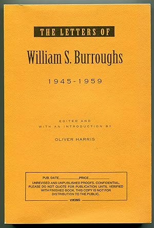 Seller image for The Letters of William S. Burroughs 1945-1959 for sale by Between the Covers-Rare Books, Inc. ABAA
