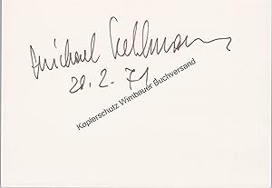 Bild des Verkufers fr Original Autogramm Michael Kehlmann (1927-2005) Regisseur /// Autograph signiert signed signee zum Verkauf von Antiquariat im Kaiserviertel | Wimbauer Buchversand