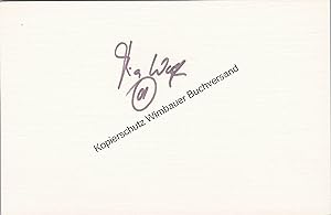 Bild des Verkufers fr Original Autogramm Ria Wolf, Sprecherin /// Autograph signiert signed signee zum Verkauf von Antiquariat im Kaiserviertel | Wimbauer Buchversand