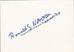 Bild des Verkufers fr Original Autogramm Ronald G. Nitschke /// Autograph signiert signed signee zum Verkauf von Antiquariat im Kaiserviertel | Wimbauer Buchversand