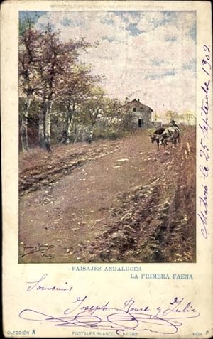Seller image for Knstler Ansichtskarte / Postkarte Andaluca, Landschaften, die erste Aufgabe for sale by akpool GmbH