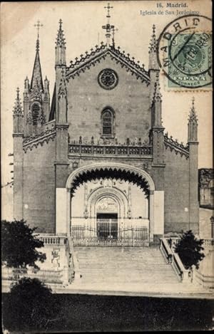 Ansichtskarte / Postkarte Madrid, Spanien, Kirche San Jeronimo