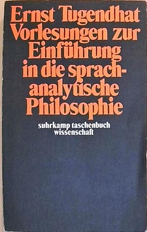 Immagine del venditore per Vorlesungen zur Einfhrung in die sprachanalytische Philosophie (suhrkamp taschenbuch wissenschaft) venduto da Berliner Bchertisch eG